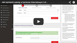 Wymiana waluty online w kantorze internetowym